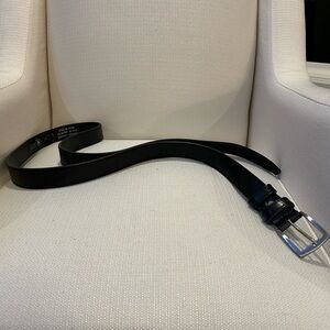 Black men’s Italian leather belt.